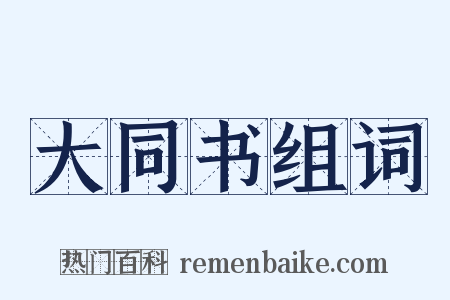 大同书组词是什么意思的图片